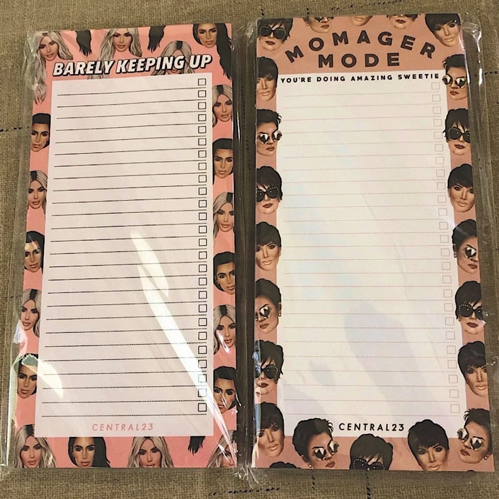 NEW • Central23 Kardashian/Kris Jenner Notepad LOT